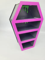 Purple / Black / Green Drips Coffin Display