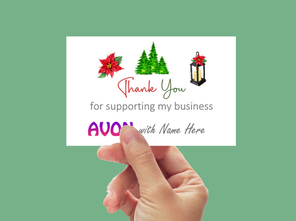 #1194 - Christmas Thank You Cards x 10