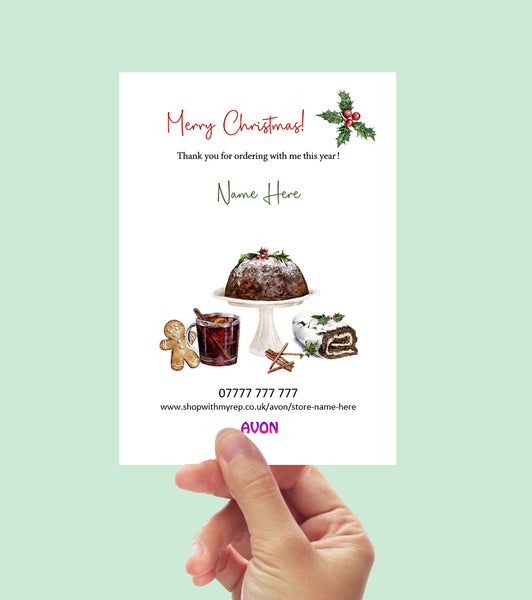 #1224 - Christmas Thank You Card AVON - A6