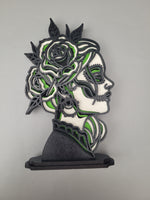 #5058 - Day of the Dead Lady Display - Green