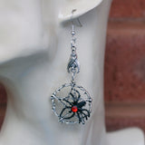 #8028 - Pentagram Spider Earrings