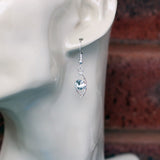 #8000 - Droplet Earrings - Clear Crystal