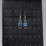 #8006 - Droplet Earrings - Light Blue Crystal