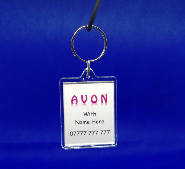 792 - pack of 10 Avon Keyrings - double sided